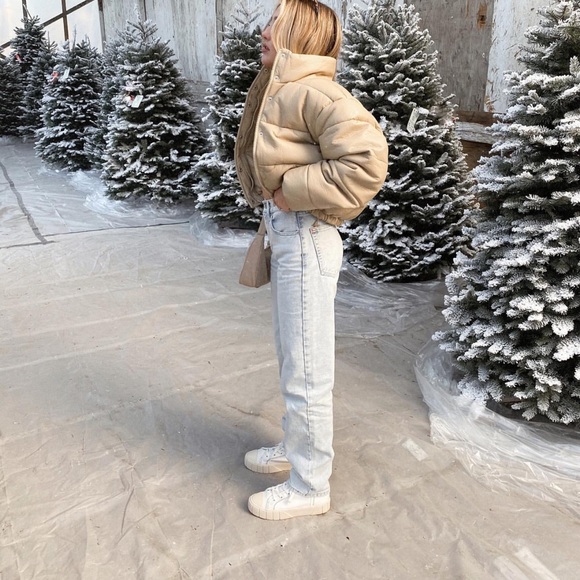 🔥LAST 1🔥NWT Zara Faux Leather Padded Jacket - Picture 6 of 13